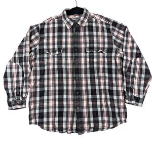 Carhartt Men Plaid Flannel Long Sleeve Button Up Shirt Original Fit 2XL